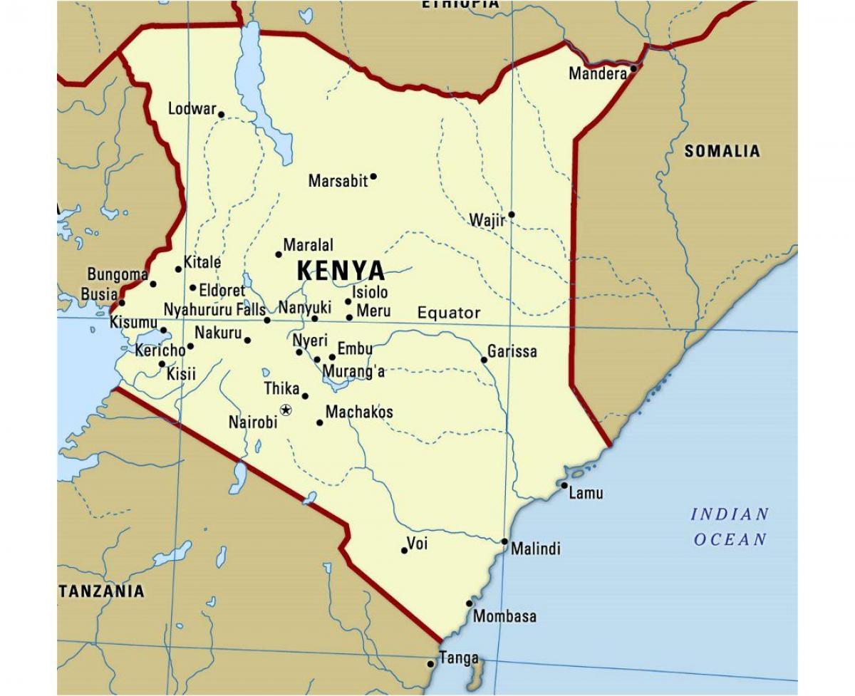 ekvatoru u Keniji karti