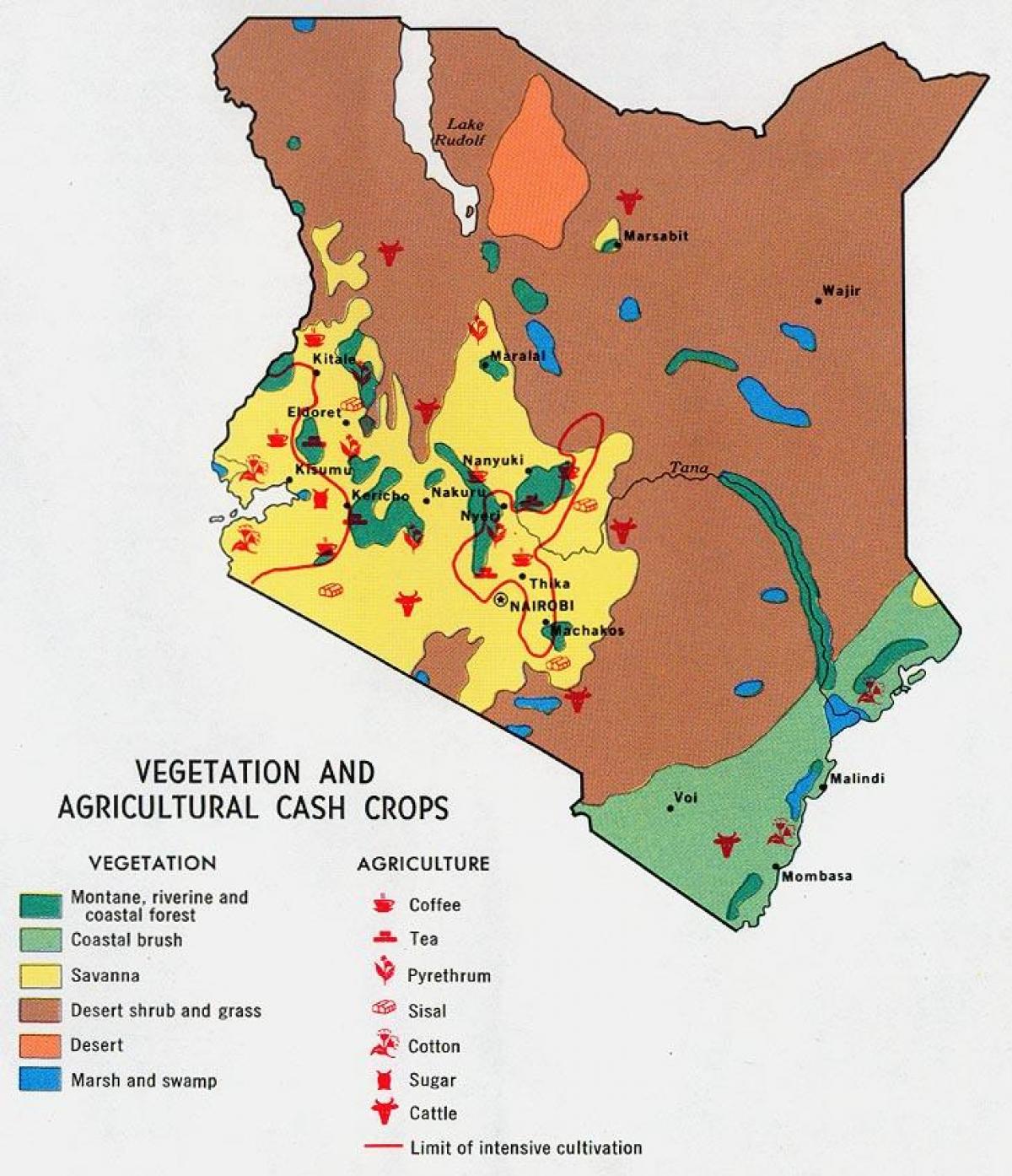 karta Keniji prirodnih resursa