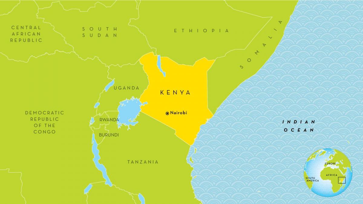 Nairobi, Kenija na karti