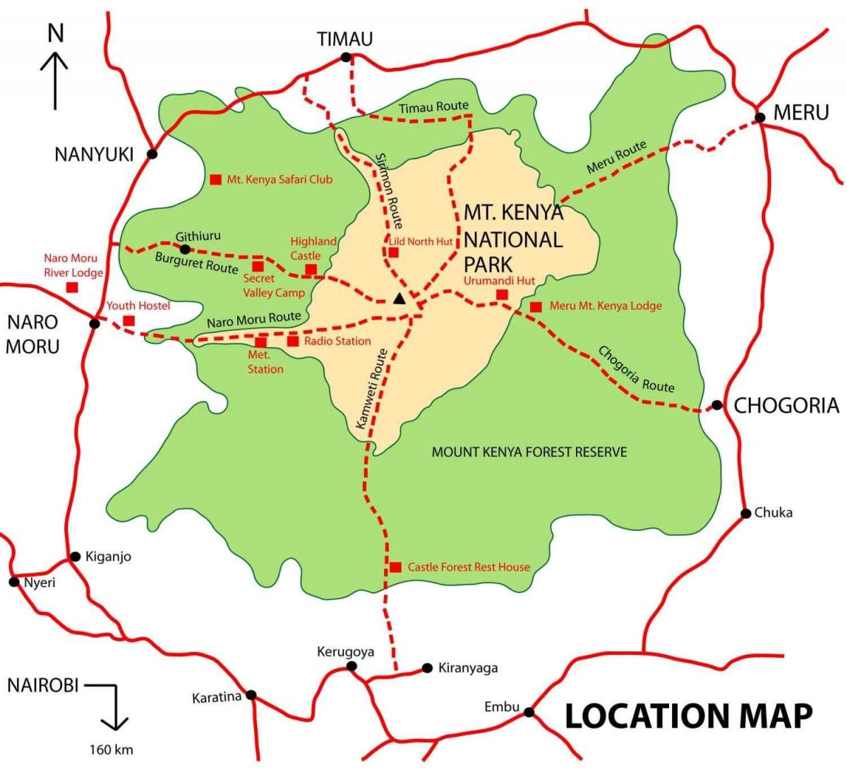 karta planina Kenija