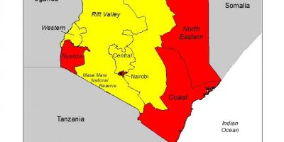 Karta Keniji malarije