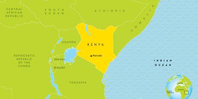 Nairobi, Kenija na karti